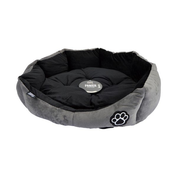 Szare zamszowe legowisko dla psów ø 50 cm Flakes – Love Story-image-2