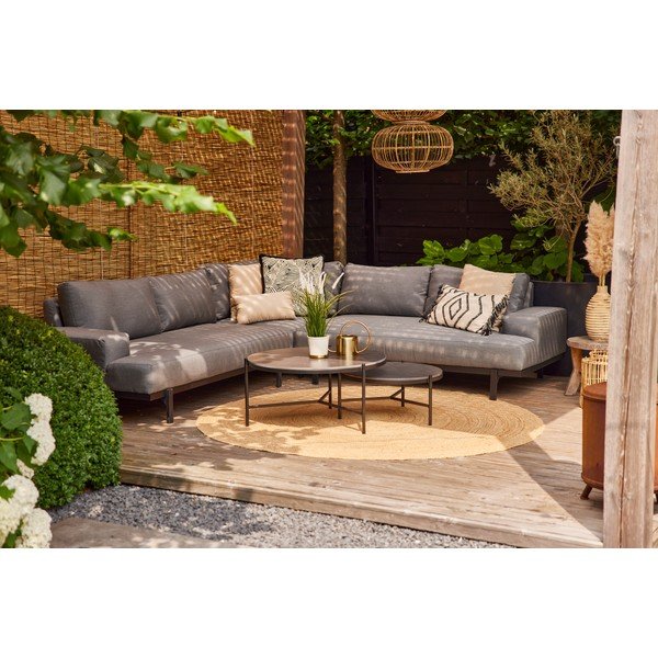 Szara sofa ogrodowa (lewostronna) Lucas − Hartman-image-3
