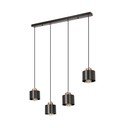 Czarna metalowa lampa wisząca 12x75 cm Olena – Candellux Lighting