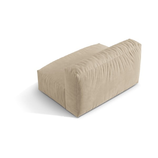 Beżowy aksamitny moduł sofy (moduł środkowy) Martina – Micadoni -image-2