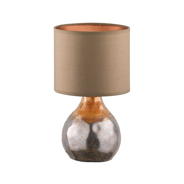 Brązowa lampa stołowa Fischer & Honsel Bollo