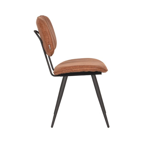 Koniakowe krzesła zestaw 2 szt. ze skóry Fos – LABEL51-image-4