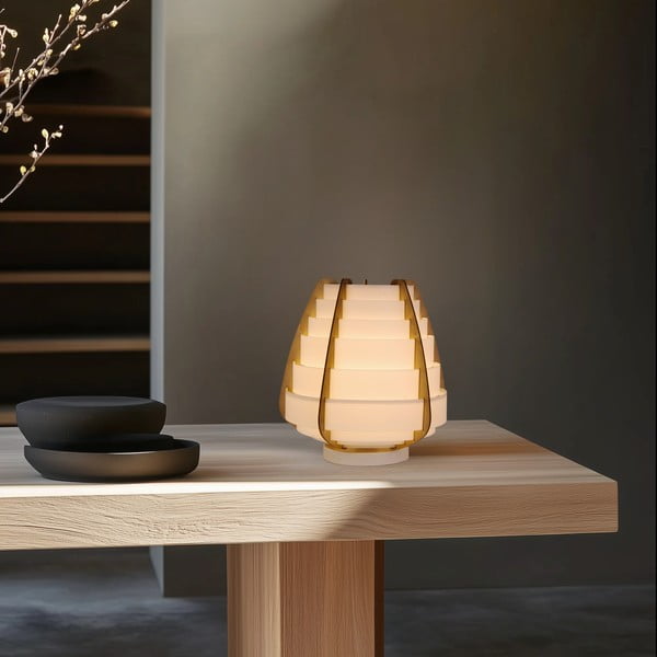 Biała lampa stołowa (wysokość 27 cm) Nagoja – Candellux Lighting-image-3