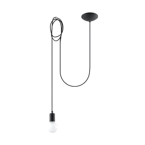 Czarna lampa wisząca Spider – Sollux