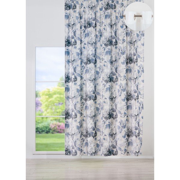 Biała/szara zasłona 140x260 cm Nirvana – Mendola Fabrics-image-1
