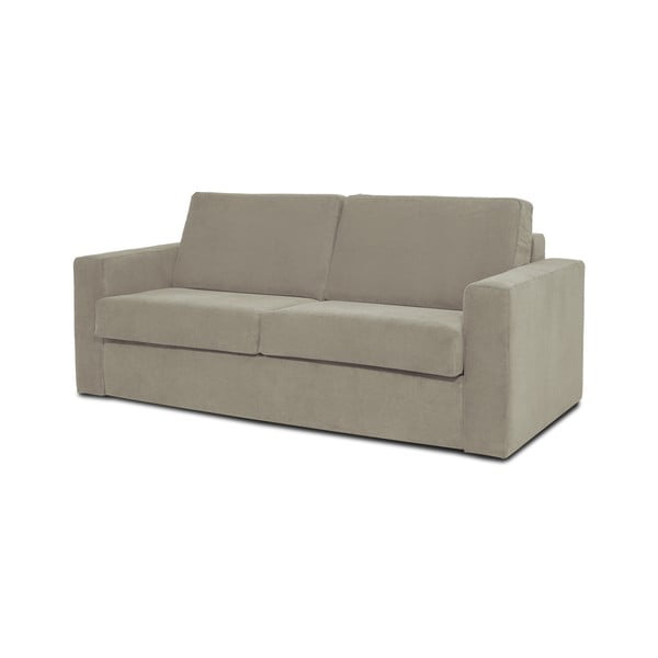 Beżowa sztruksowa sofa rozkładana Scandic Elbeko-image-2