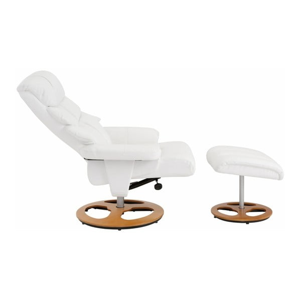 Biały fotel z podnóżkiem Støraa Tony-image-2