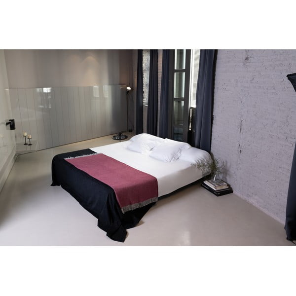 Bordowy pled z domieszką bawełny Euromant Jade, 140x180 cm-image-2