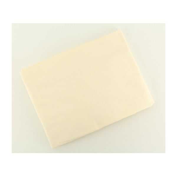 Prześcieradło elastyczne Ranforce Cream, 140x190 cm