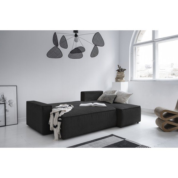 Antracytowy sztruksowy rozkładany narożnik (strona zmienna) Brave Dave – Miuform-image-3