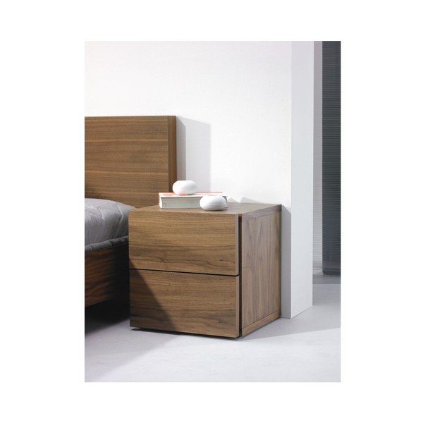 Szafka nocna w kolorze drewna orzechowego TemaHome Float-image-1