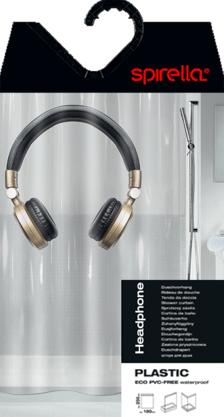 Zasłona prysznicowa 180x200 cm Headphone – Spirella-image-1