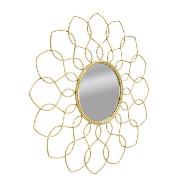 Lustro wiszące w ramie w kolorze złota Mauro Ferretti Girg, ⌀ 90 cm-image-1