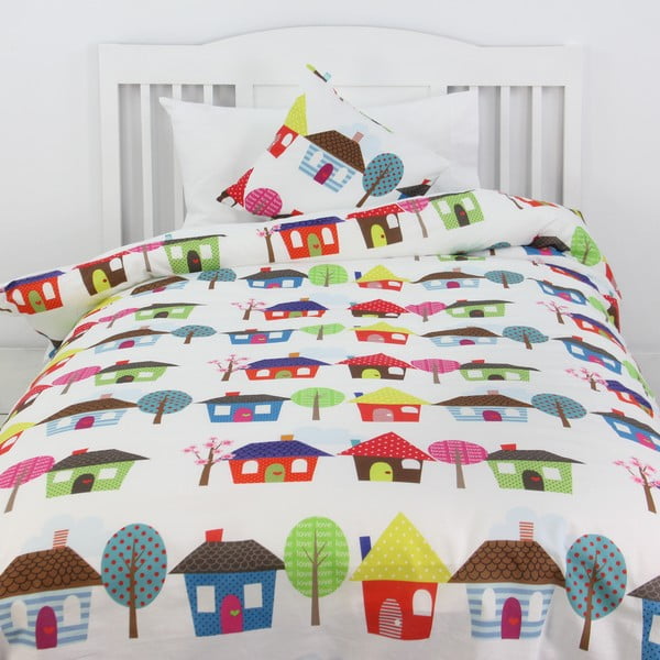 Poszwa na kołdrę i poduszkę Happy Homes 140x200 cm-image-1