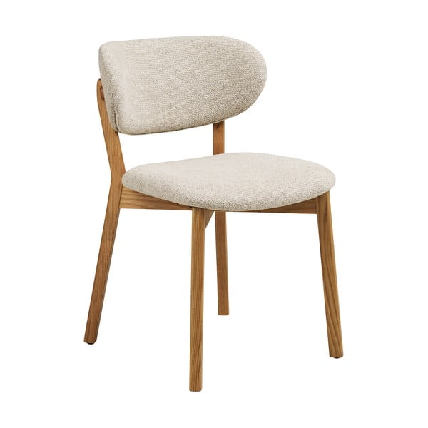 Beżowe/w naturalnym kolorze tapicerowane krzesło Dunkirk – House Nordic