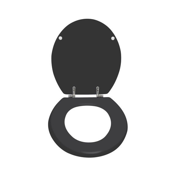 Czarna deska sedesowa matowa Wenko Prima, 41x38 cm-image-1