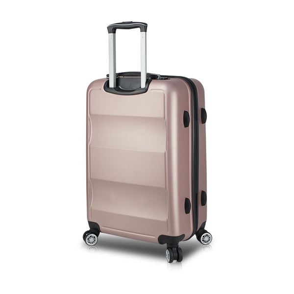 Różowa walizka na kółkach z USB My Valice COLORS LASSO Medium Suitcase