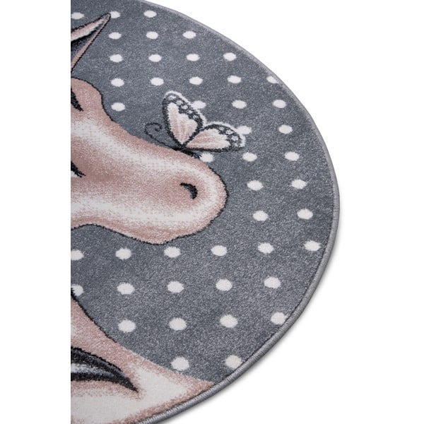 Szary dywan dziecięcy ø 133 cm Cute Unicorn – Hanse Home-image-4