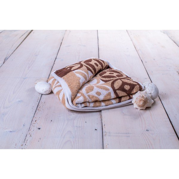 Brązowy bawełniany ręcznik kąpielowy 70x140 cm Compass – JAHU collections-image-1