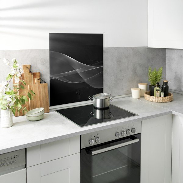 Płyta ochronna na ścianę przy kuchence ze szkła hartowanego 70x60 cm Smoke – Wenko-image-1