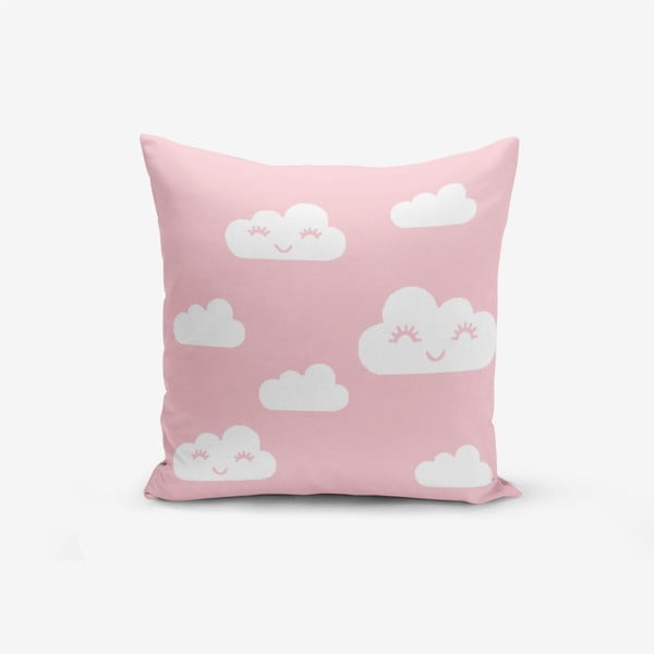Poszewka na poduszkę z domieszką bawełny Minimalist Cushion Covers Pink Background Cloud, 45x45 cm