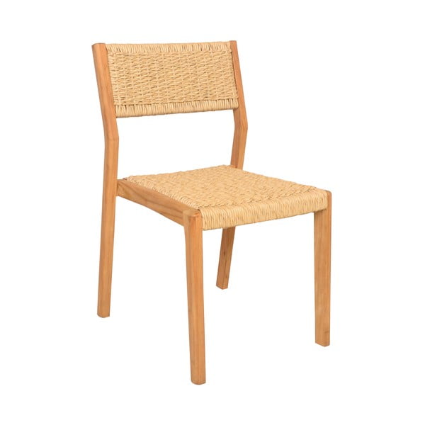 Zestaw 4 krzeseł ogrodowych z drewna tekowego Ezeis Sun