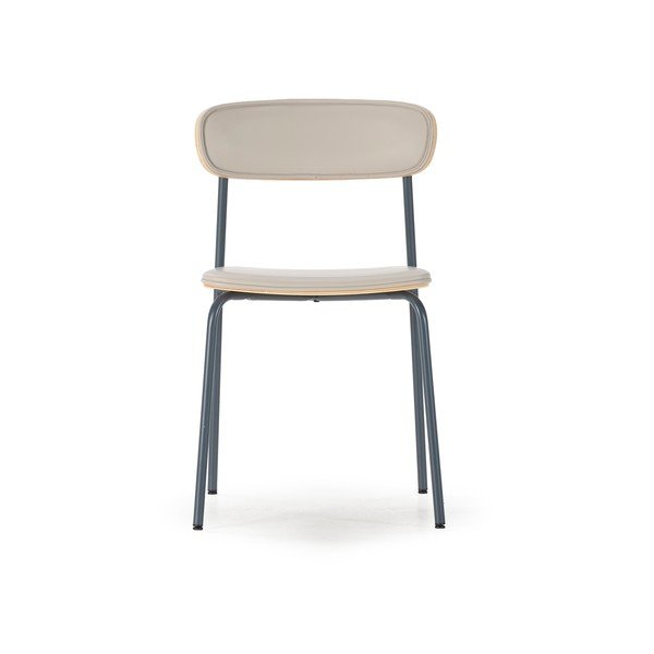 Beżowe tapicerowane krzesła zestaw sztaplowane 2 szt. Saula – Marckeric-image-2