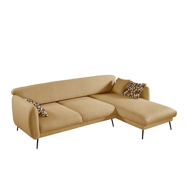 Żółty rozsuwany narożnik Pandia Home Madrid, prawostronny-image-1