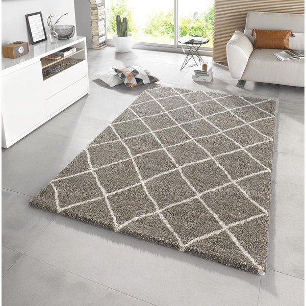 Brązowy dywan Mint Rugs Grid, 200x290 cm-image-1