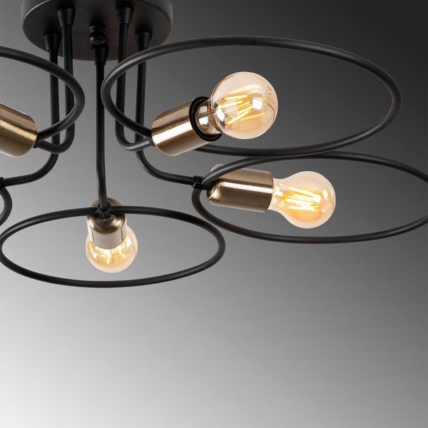 Czarna lampa sufitowa Circle – Opviq lights-image-4