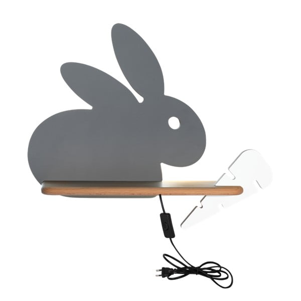 Szara lampa dziecięca Rabbit – Candellux Lighting