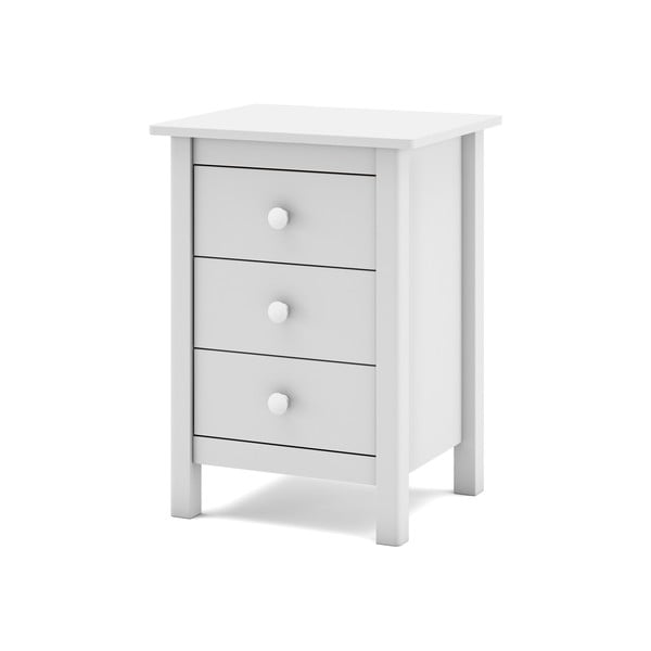 Biała dziecięca szafka nocna z drewna sosnowego Max – Marckeric-image-4