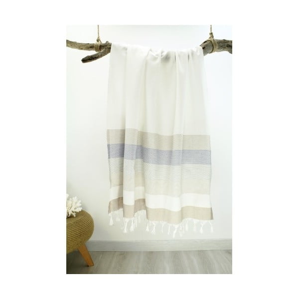 Ręcznik hammam Bath Style Cream, 90x180 cm