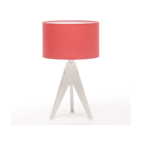 Lampa stołowa Artist Cylinder Coral Red/White