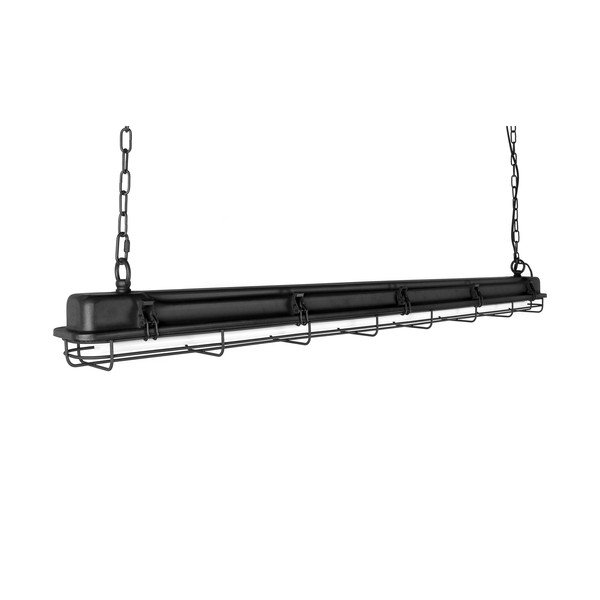 Czarna lampa wisząca z metalowym kloszem 125x11 cm Hangar – Tomasucci