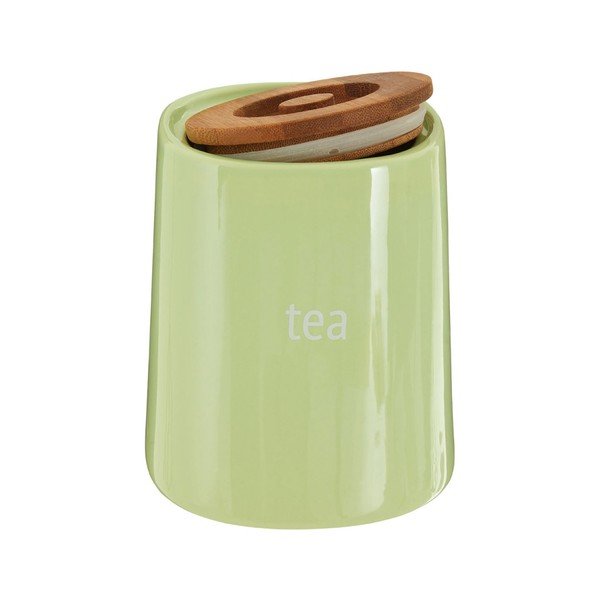 Zielony pojemnik na herbatę z bambusowym wieczkiem Premier Housewares Fletcher, 800 ml-image-1