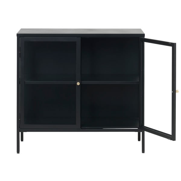 Czarna metalowa witryna 90x85 cm Carmel – Unique Furniture-image-2
