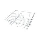 Ociekacz do naczyń kolorze matowego srebra Metaltex Bruno, 36x33cm