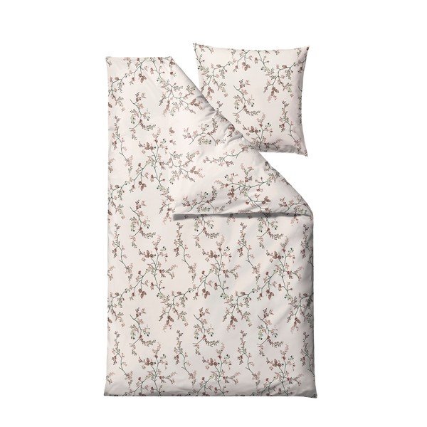 Beżowa pościel jednoosobowa z satyny bawełnianej 140x200 cm Grace – Södahl