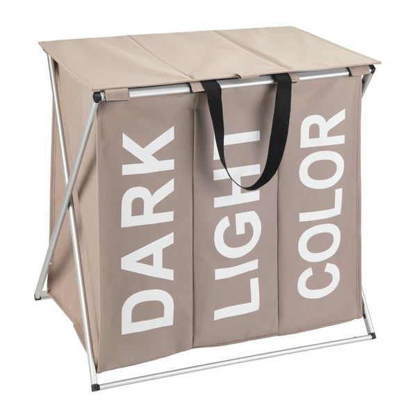 Beżowy potrójny kosz na pranie Wenko Trio, 118 l-image-2