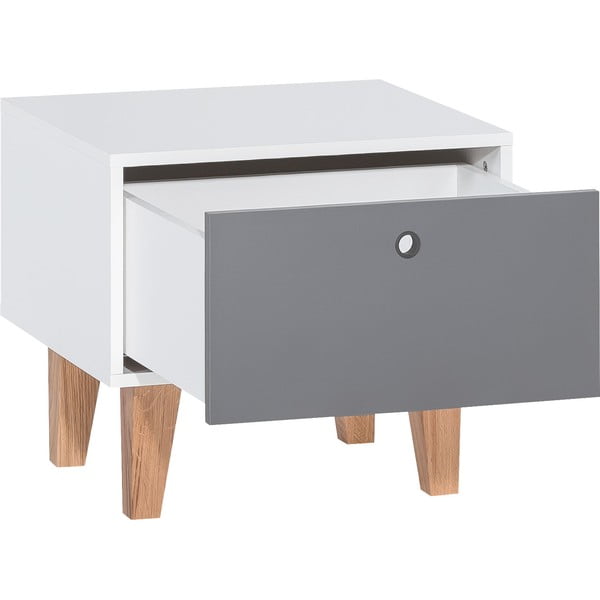 Szaro-biała szafka nocna Vox Concept-image-1