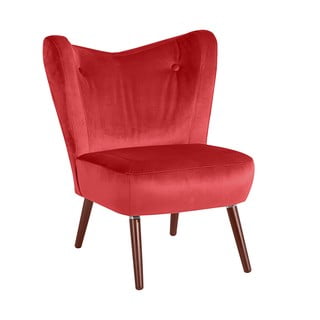 Czerwony fotel Max Winzer Sari Velvet