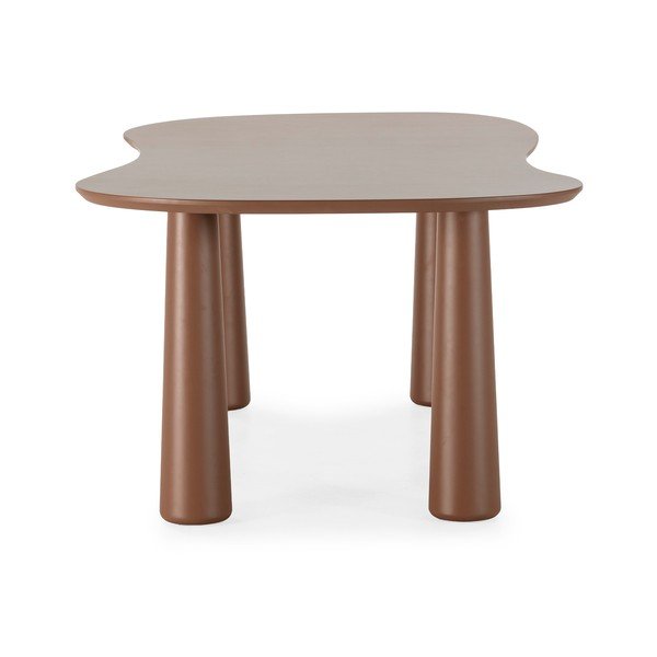 Brązowy stolik z blatem z drewna sosnowego 110x220 cm Nahia – MOME-image-3