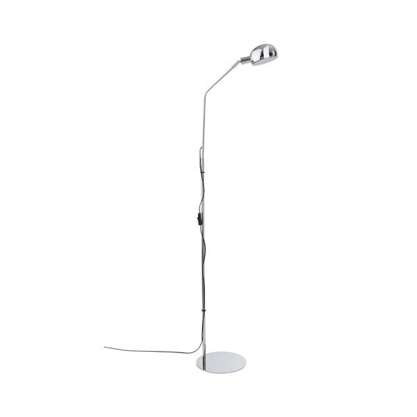 Metalowa lampa stojąca z elastyczną konstrukcją w kolorze srebra z połyskiem (wysokość 146 cm) Lincon – Jotex