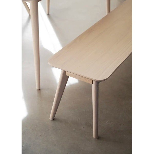 Naturalna ławka z drewna dębowego Rowico Yumi-image-2