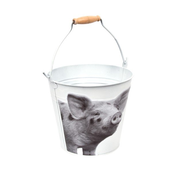 Wiaderko Esschert Design B&W Pig, wys. 19,9 cm