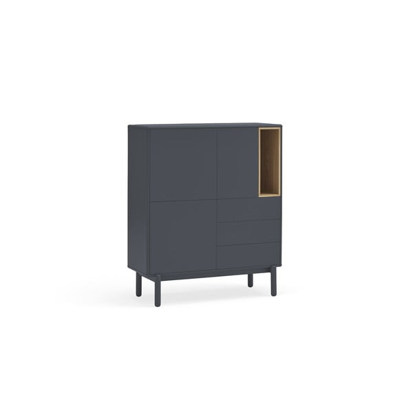 Ciemnoszara wysoka komoda 100x120 cm Corvo – Teulat-image-2