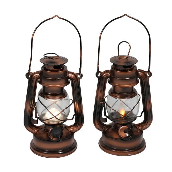 Lampion LED w kolorze brązu (wysokość 19 cm) – Hilight-image-2