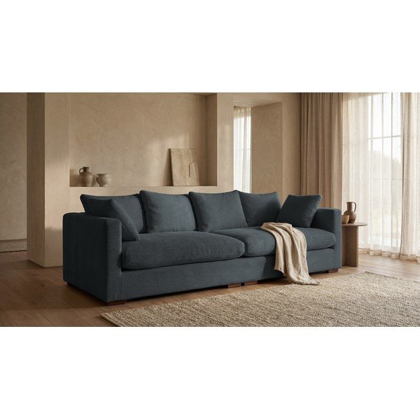 Szara sztruksowa sofa 266 cm Comfy – Scandic-image-1