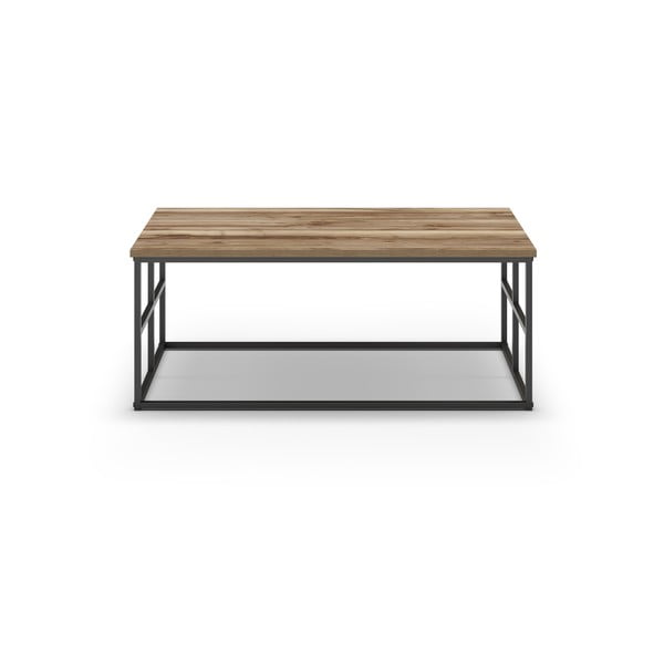 Stolik z blatem w dekorze orzecha 60x100 cm Laila – Marckeric-image-2